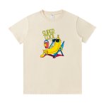 画像1: Unisex black white American retro style quirky banana man Print  T-shirt  男女兼用 ユニセックスおしゃれなバナナマンプリント 半袖 Tシャツ (1)