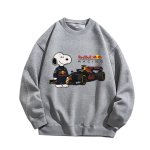 画像1: Snoopy x F1 Red Bull round neck sweat shirts pullover ユニセックス 男女兼用スヌーピー×F1レッドブルプリントラウンドネック スウェット トレーナー プルオーバー (1)