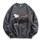 画像2: Snoopy x F1 Red Bull round neck sweat shirts pullover ユニセックス 男女兼用スヌーピー×F1レッドブルプリントラウンドネック スウェット トレーナー プルオーバー (2)