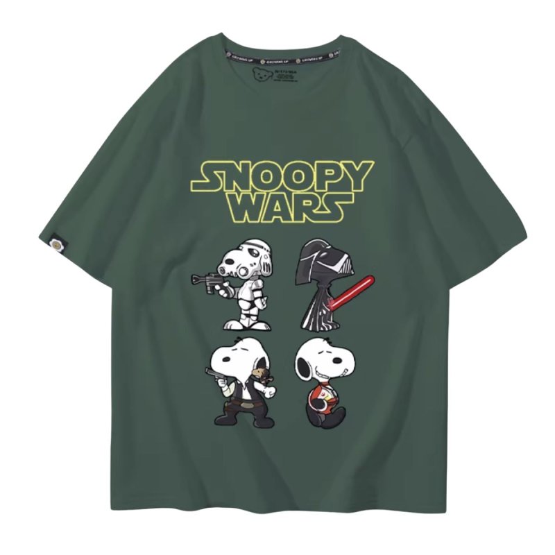 画像15: Unisex SNOOPY WARS STAR WARS print Tshirts 男女兼用 スターウォーズ ×スヌーピー プリント 半袖ラウンドネック Tシャツ ユニセックス ムービーT (15)