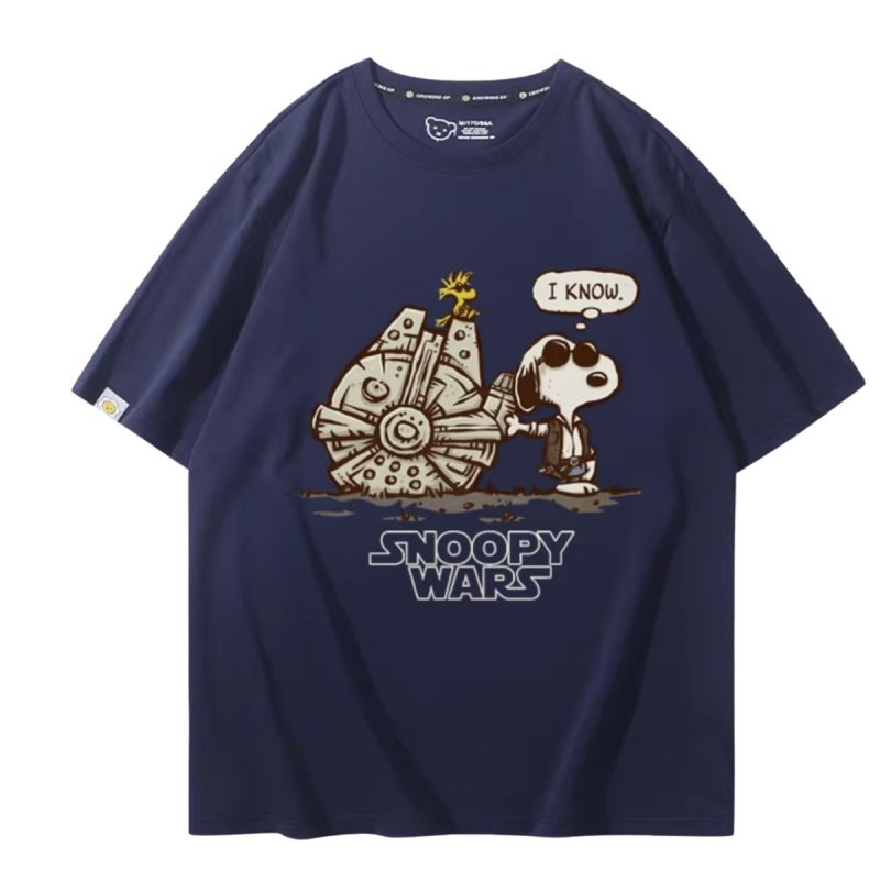 画像6: Unisex SNOOPY WARS STAR WARS print Tshirts 男女兼用 スターウォーズ ×スヌーピー プリント 半袖ラウンドネック Tシャツ ユニセックス ムービーT (6)