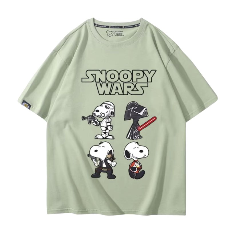画像17: Unisex SNOOPY WARS STAR WARS print Tshirts 男女兼用 スターウォーズ ×スヌーピー プリント 半袖ラウンドネック Tシャツ ユニセックス ムービーT (17)