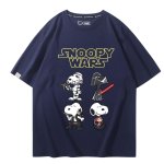 画像5: Unisex SNOOPY WARS STAR WARS print Tshirts 男女兼用 スターウォーズ ×スヌーピー プリント 半袖ラウンドネック Tシャツ ユニセックス ムービーT (5)