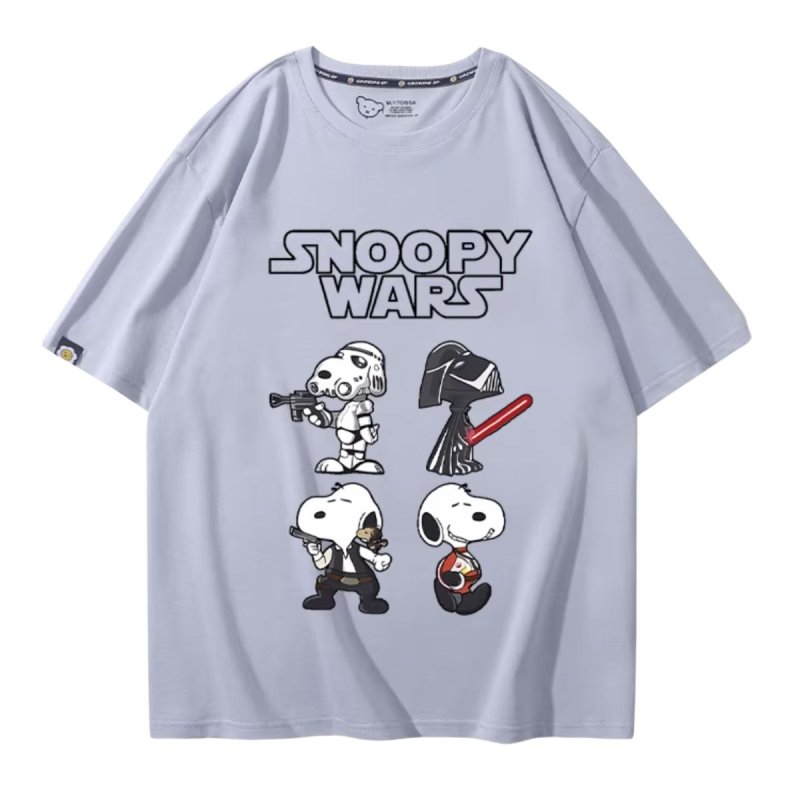 画像19: Unisex SNOOPY WARS STAR WARS print Tshirts 男女兼用 スターウォーズ ×スヌーピー プリント 半袖ラウンドネック Tシャツ ユニセックス ムービーT (19)
