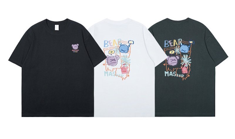 画像6: KAWS Bear Print short sleeve T-shirt  ユニセックス 男女兼用カウズベアポッププリント 半袖Tシャツ (6)