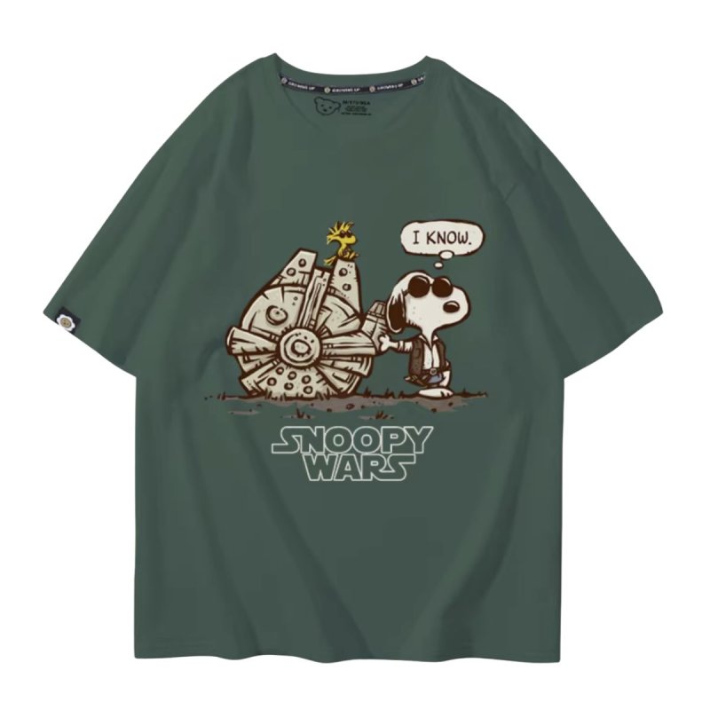 画像16: Unisex SNOOPY WARS STAR WARS print Tshirts 男女兼用 スターウォーズ ×スヌーピー プリント 半袖ラウンドネック Tシャツ ユニセックス ムービーT (16)