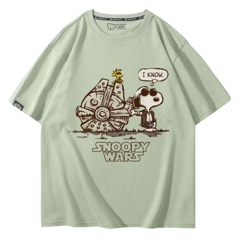 画像18: Unisex SNOOPY WARS STAR WARS print Tshirts 男女兼用 スターウォーズ ×スヌーピー プリント 半袖ラウンドネック Tシャツ ユニセックス ムービーT (18)