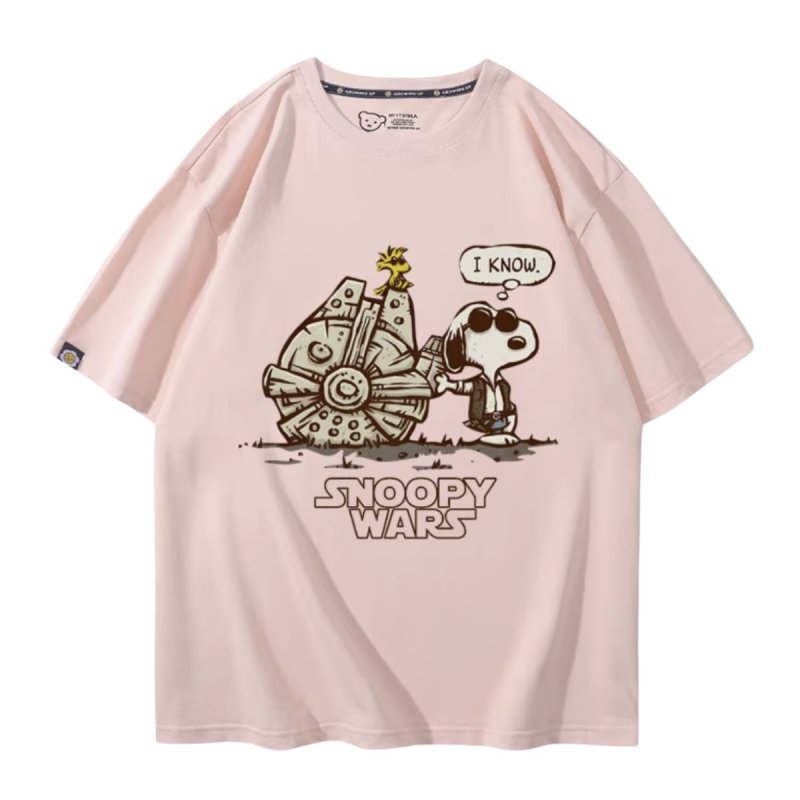 画像10: Unisex SNOOPY WARS STAR WARS print Tshirts 男女兼用 スターウォーズ ×スヌーピー プリント 半袖ラウンドネック Tシャツ ユニセックス ムービーT (10)