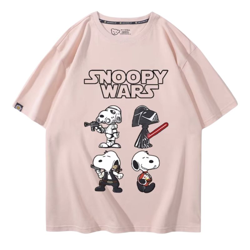 画像9: Unisex SNOOPY WARS STAR WARS print Tshirts 男女兼用 スターウォーズ ×スヌーピー プリント 半袖ラウンドネック Tシャツ ユニセックス ムービーT (9)
