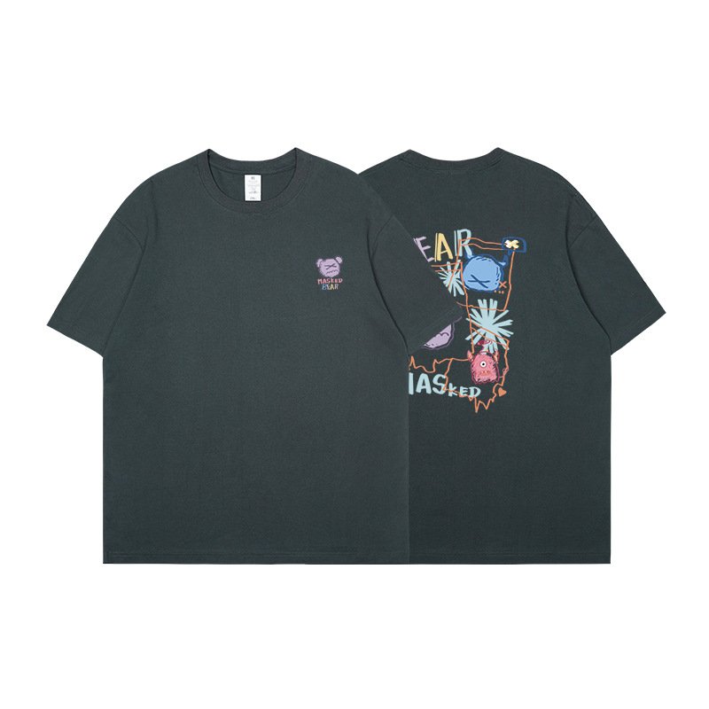 画像4: KAWS Bear Print short sleeve T-shirt  ユニセックス 男女兼用カウズベアポッププリント 半袖Tシャツ (4)