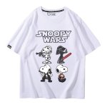 画像3: Unisex SNOOPY WARS STAR WARS print Tshirts 男女兼用 スターウォーズ ×スヌーピー プリント 半袖ラウンドネック Tシャツ ユニセックス ムービーT (3)