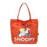画像4: Snoopy & Friends Canvas Tote Shoulder Bag Shopping Eco Bag　スヌーピー＆フレンズキャンバストートショルダーバッグ通勤通学ショッピング (4)