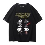 画像1: Unisex SNOOPY WARS STAR WARS print Tshirts 男女兼用 スターウォーズ ×スヌーピー プリント 半袖ラウンドネック Tシャツ ユニセックス ムービーT (1)