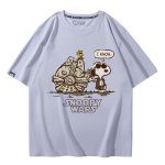 画像20: Unisex SNOOPY WARS STAR WARS print Tshirts 男女兼用 スターウォーズ ×スヌーピー プリント 半袖ラウンドネック Tシャツ ユニセックス ムービーT (20)