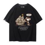 画像2: Unisex SNOOPY WARS STAR WARS print Tshirts 男女兼用 スターウォーズ ×スヌーピー プリント 半袖ラウンドネック Tシャツ ユニセックス ムービーT (2)