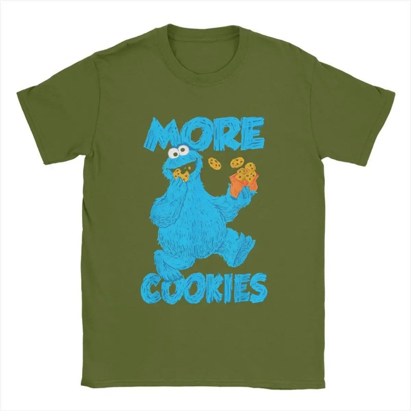 画像6: Unisex Sesame Street More Cookies x Cookie Monster Print  T-shirt  男女兼用 ユニセックスセサミストリートモアクッキー×クッキーモンスタープリント 半袖 Tシャツ (6)