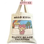 画像18: Hawaii Suntan Kitty Canvas Tote Shoulder Bag Shopping Eco Bag　ハワイ日焼けキティーキャンバストートショルダーバッグ通勤通学ショッピング (18)