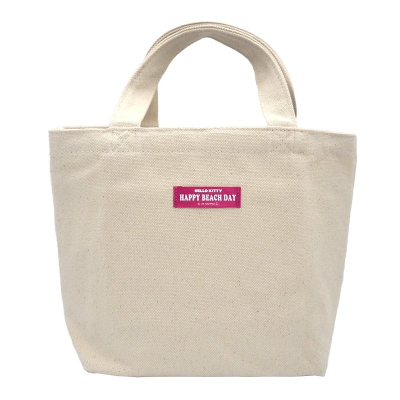 画像13: Hawaii Suntan Kitty Canvas Tote Shoulder Bag Shopping Eco Bag　ハワイ日焼けキティーキャンバストートショルダーバッグ通勤通学ショッピング (13)