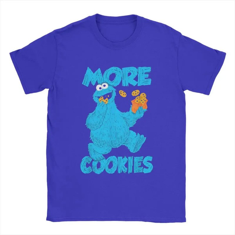 画像7: Unisex Sesame Street More Cookies x Cookie Monster Print  T-shirt  男女兼用 ユニセックスセサミストリートモアクッキー×クッキーモンスタープリント 半袖 Tシャツ (7)