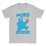 画像5: Unisex Sesame Street More Cookies x Cookie Monster Print  T-shirt  男女兼用 ユニセックスセサミストリートモアクッキー×クッキーモンスタープリント 半袖 Tシャツ (5)