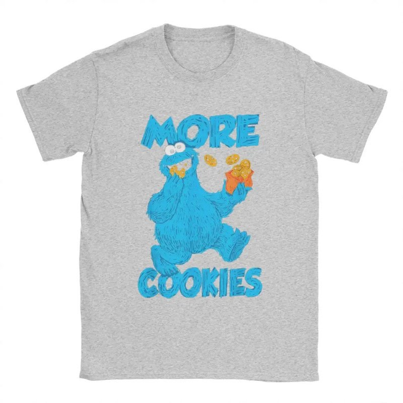 画像5: Unisex Sesame Street More Cookies x Cookie Monster Print  T-shirt  男女兼用 ユニセックスセサミストリートモアクッキー×クッキーモンスタープリント 半袖 Tシャツ (5)