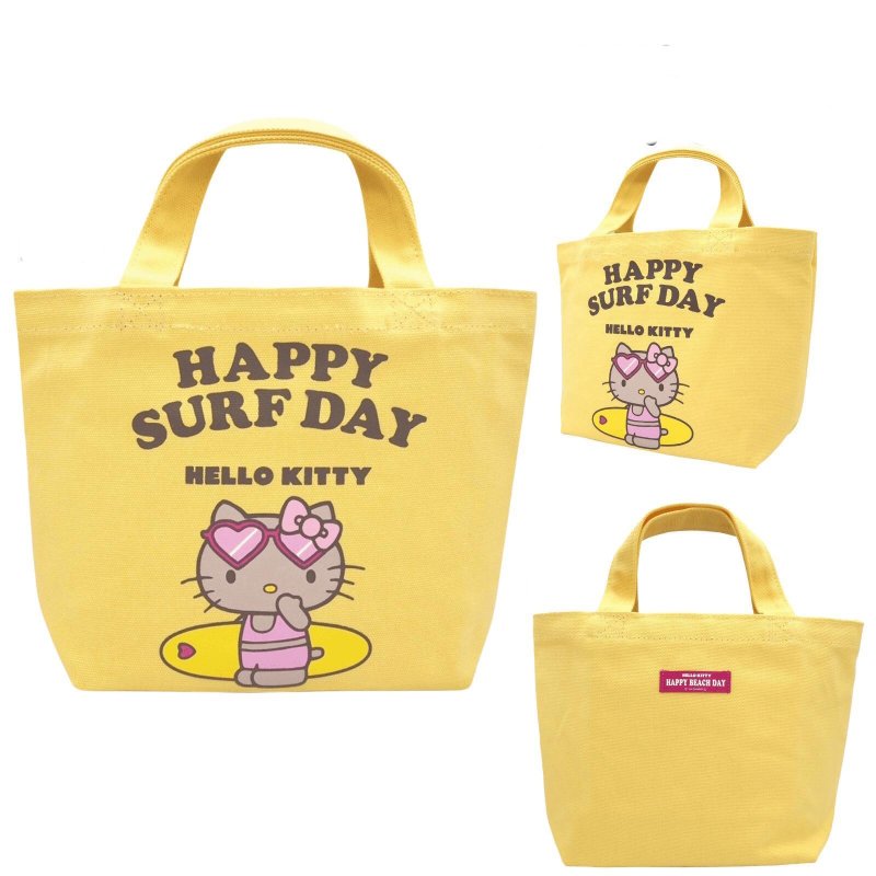 画像8: Hawaii Suntan Kitty Canvas Tote Shoulder Bag Shopping Eco Bag　ハワイ日焼けキティーキャンバストートショルダーバッグ通勤通学ショッピング (8)