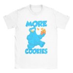 画像2: Unisex Sesame Street More Cookies x Cookie Monster Print  T-shirt  男女兼用 ユニセックスセサミストリートモアクッキー×クッキーモンスタープリント 半袖 Tシャツ (2)
