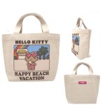 画像7: Hawaii Suntan Kitty Canvas Tote Shoulder Bag Shopping Eco Bag　ハワイ日焼けキティーキャンバストートショルダーバッグ通勤通学ショッピング (7)