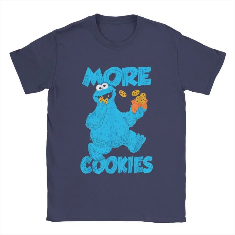 画像3: Unisex Sesame Street More Cookies x Cookie Monster Print  T-shirt  男女兼用 ユニセックスセサミストリートモアクッキー×クッキーモンスタープリント 半袖 Tシャツ (3)
