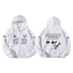 画像2: Unisex SNOOPY PEANUTS WARS and THE FORCE IS STRONG WITH THIS ONE STAR WARS print Sweat Zip-up Hoodie 男女兼用 スターウォーズ ×スヌーピー プリント スウェット ジップアップ パーカー  ユニセックス ムービー (2)