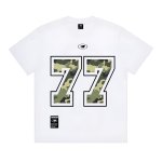 画像1: Unisex PAWCEE 77 Camouflage Number Print  T-shirt  男女兼用 ユニセックスPAWCEE 迷彩カモフラージュ77ナンバープリント 半袖 Tシャツ (1)