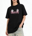 画像3: Unisex black white double angel print  print T-shirt  男女兼用 ユニセックスダブルエンジェル天使プリント 半袖 Tシャツ (3)