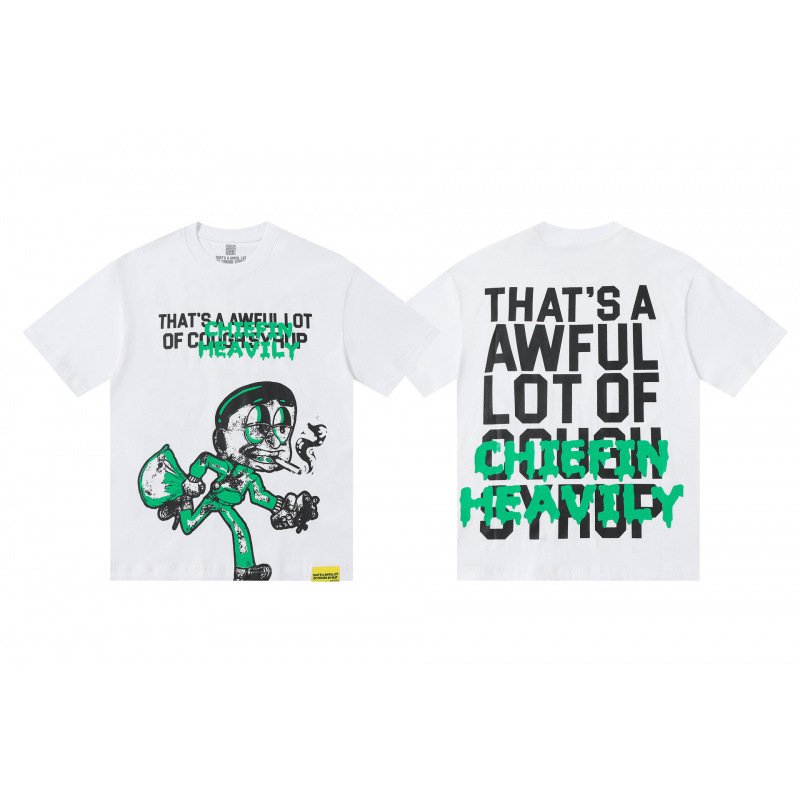 画像1: Unisex THAT'S A AWFUL LOT OF COUGHSYRUP Smoking Print  T-shirt  男女兼用 ユニセックススモーキングプリント 半袖 Tシャツ (1)