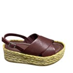 画像2:  Cross leather back strap Platform espadrille sandals　クロスレザーバックベルト 厚底エスパドリーユサンダル (2)