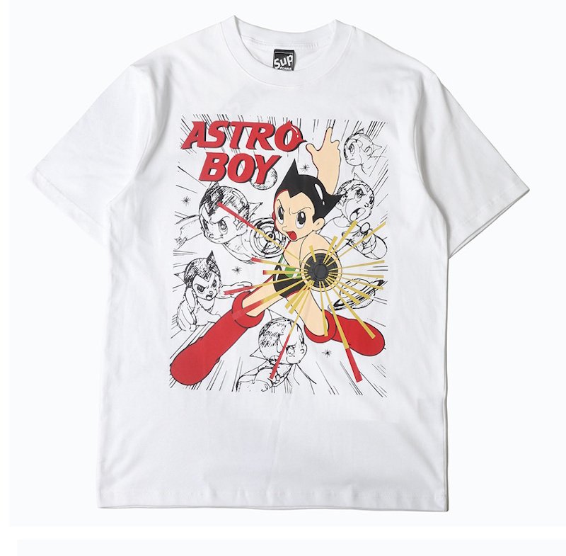 画像2: Unisex Astro Boy retro Print  T-shirt  男女兼用 ユニセックスアストロボーイビンテージスタイルプリント 半袖 Tシャツ (2)