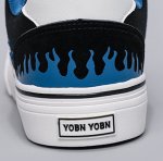 画像6: Flame Embroidered leather platform lace-up sneakers　男女兼用ユニセックスプラットフォーム厚底炎フレイム刺繍レザーレースアップスニーカー シューズ (6)