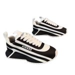 画像4: Platform Thick Sole Fabric Lace-Up Sneakers　男女兼用ユニセックスプラットフォーム厚底ファブリックレースアップスニーカー シューズ (4)
