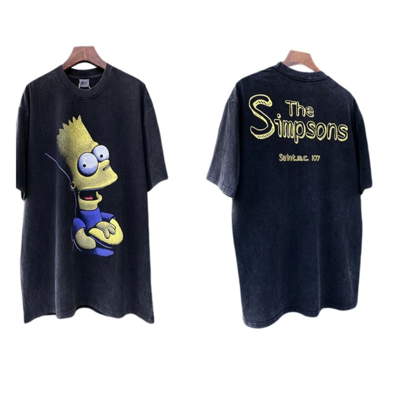 画像3: Unisex Bart Simpson Vintage Style retro Print  T-shirt  男女兼用 ユニセックスバートシンプソンビンテージスタイルプリント 半袖 Tシャツ (3)