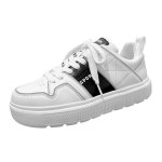 画像1: Bicolor leather lace-up sneakers shoes 男女兼用 ユニセックス レザーバイカラーレースアップ スニーカー (1)