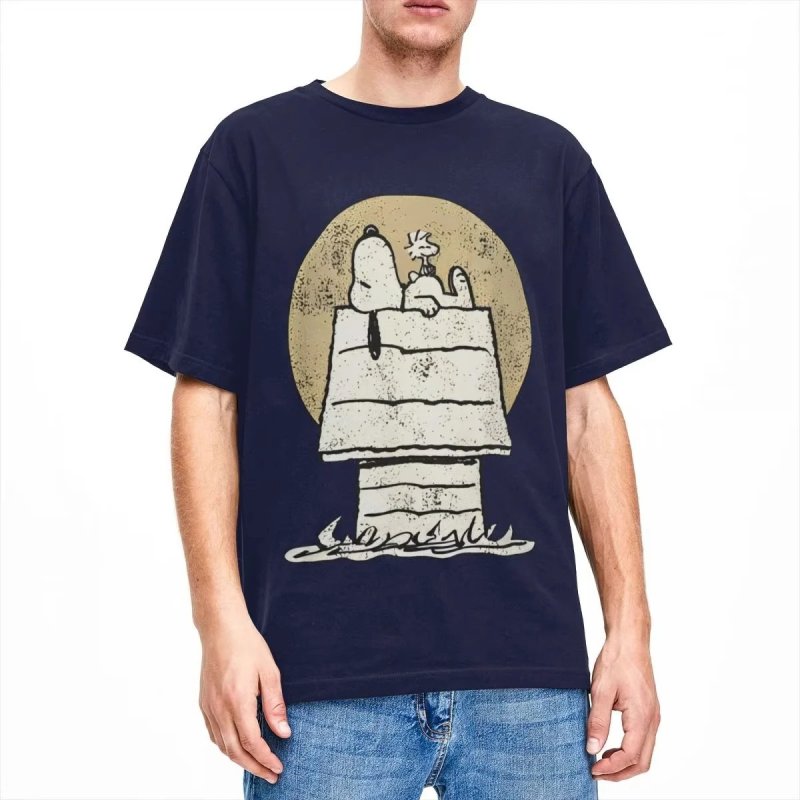 画像3: Uniex Nap Snoopy Vintage Print  T-shirt  男女兼用 ユニセックスナップスヌーピーヴィンテージスタイルプリント 半袖 Tシャツ (3)