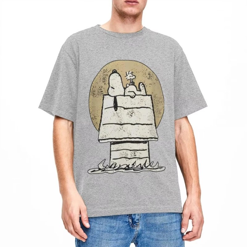 画像2: Uniex Nap Snoopy Vintage Print  T-shirt  男女兼用 ユニセックスナップスヌーピーヴィンテージスタイルプリント 半袖 Tシャツ (2)
