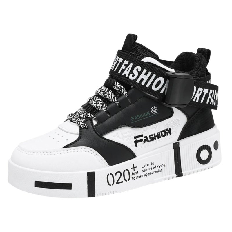 画像3: Unisex & Kids High-top leather graffiti print lace-up sneakers  ユニセックス 男女兼用 ハイカット レザー グラフィティ 落書き風 プリントレースアップスニーカー  (3)