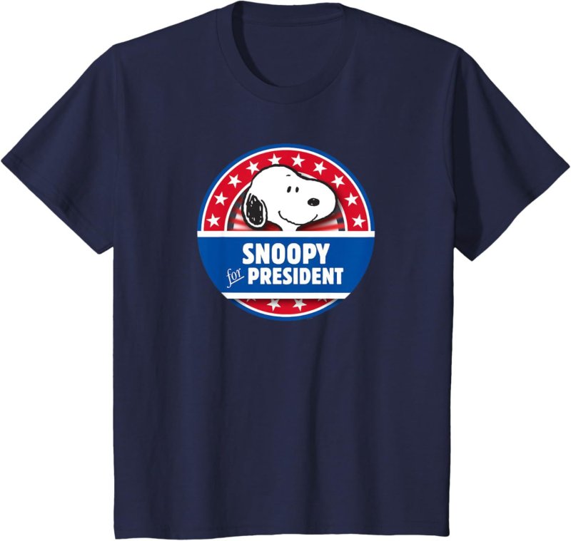 画像1: Uniex President Print Snoopy  T-shirt  男女兼用 ユニセックスプレジデントスヌーピープリント 半袖 Tシャツ (1)