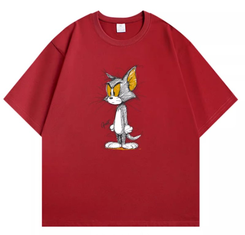 画像6: Uniex Tom & Jerry Tom drawing Tom print  T-shirt  男女兼用 ユニセックストムとジェリースケッチトムプリント 半袖 Tシャツ (6)