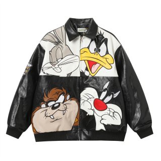 25 Bugs Bunny & Looney Tunes Leather Zip Up Oversized Leather