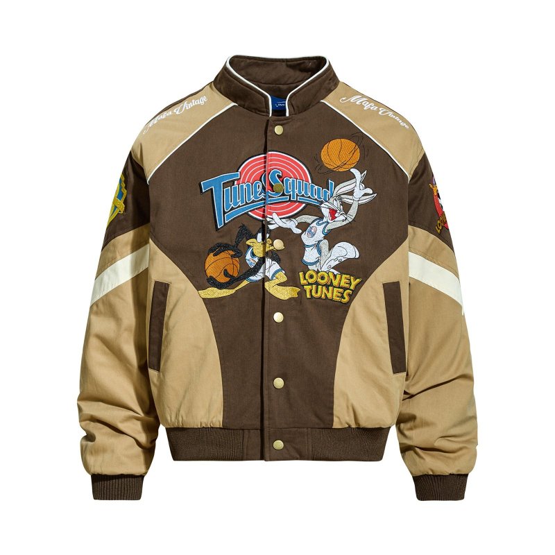 画像1: Unisex Bugs Bunny & Looney Tunes Racing Jacket stadium jacket baseball uniform blouson ユニセックス 男女兼用 バックスバニー ＆ ルーニーテューンズ レーシングジャケット スタジアムジャンパー スタジャン MA-1 ボンバー ジャケット ブルゾン (1)