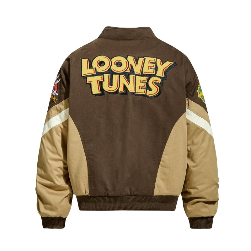 画像2: Unisex Bugs Bunny & Looney Tunes Racing Jacket stadium jacket baseball uniform blouson ユニセックス 男女兼用 バックスバニー ＆ ルーニーテューンズ レーシングジャケット スタジアムジャンパー スタジャン MA-1 ボンバー ジャケット ブルゾン (2)