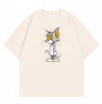画像4: Uniex Tom & Jerry Tom drawing Tom print  T-shirt  男女兼用 ユニセックストムとジェリースケッチトムプリント 半袖 Tシャツ (4)