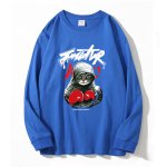 画像2: Boxing cat print round neck sweat long sleeve Tshirts ユニセックス 男女兼用 ボクシング キャット プリント 長袖Tシャツ (2)