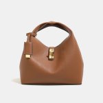 画像3: Leather Chance Recycled Turn-Lock Bucket Bag　ユニセックス男女兼用レザーターンロックバケットトートショルダークロスボディーバッグ (3)